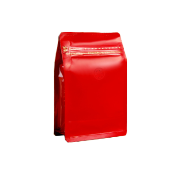 Värikäs tasapohjainen laukku taskuvetoketjulla
